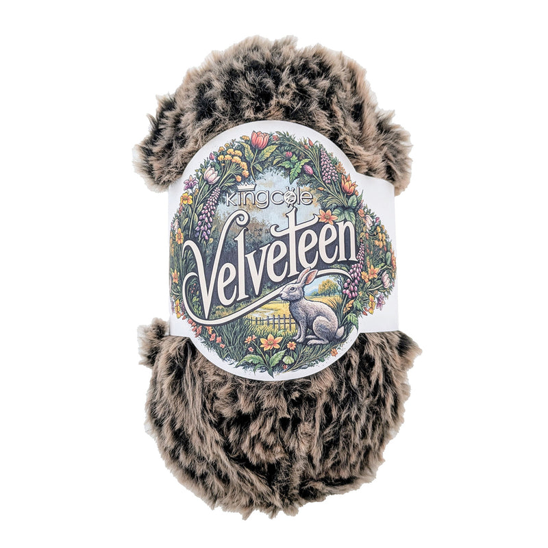 King Cole Velveteen Yarn in 6125 - Bunny Tail Grey - 100g Ball