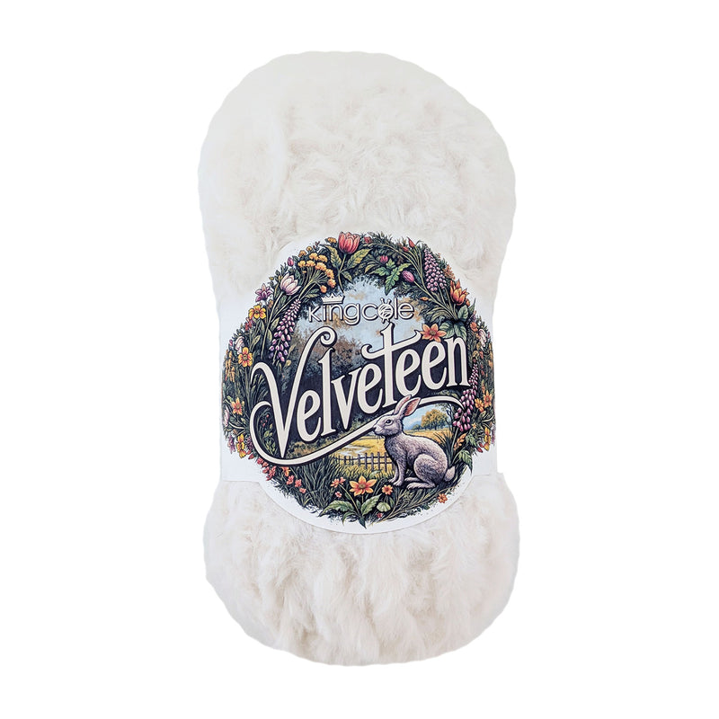 King Cole Velveteen Yarn in 6120 - Snow - 100g Ball