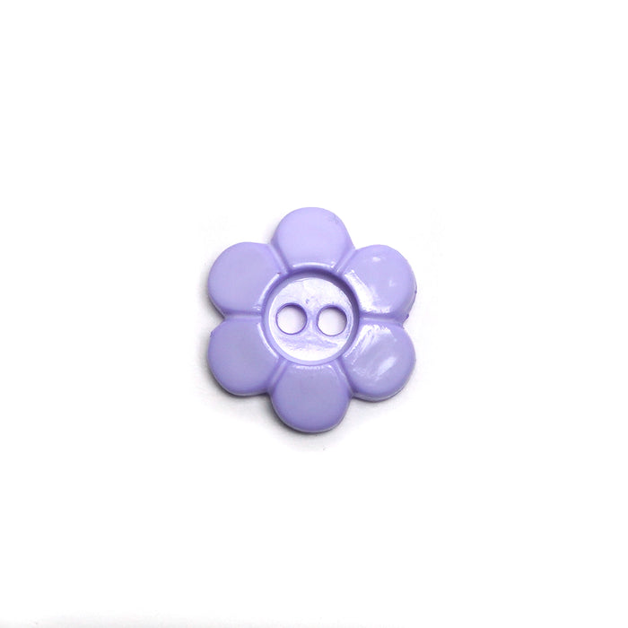 15mm Lilac Daisy Flower Buttons (5 Pcs)