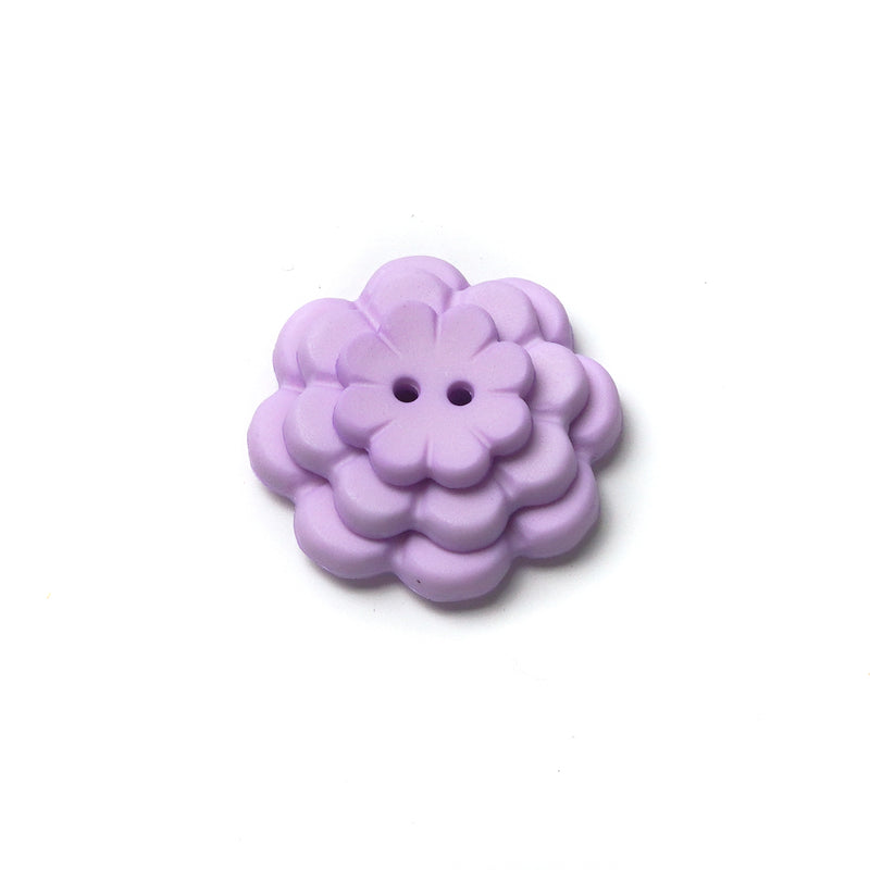 Lilac Matte Flower Buttons (5 Pcs) - 15mm 23mm or 28mm