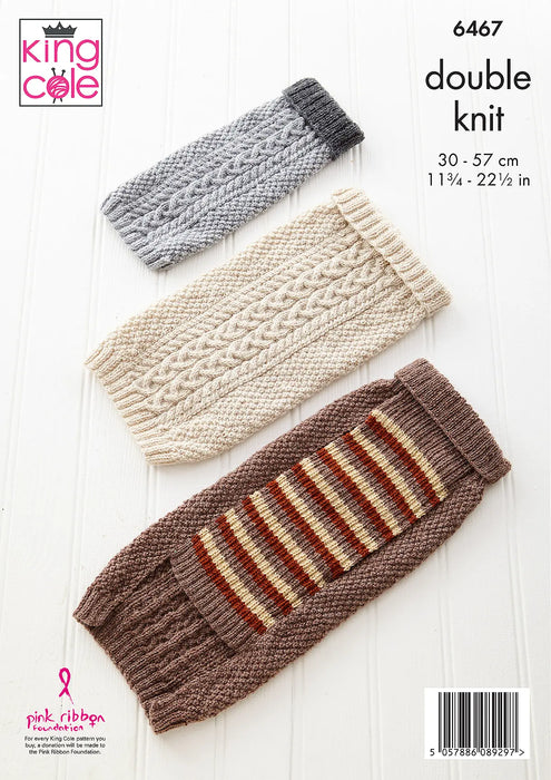 King Cole Pattern 6467 Double Knitting Pattern - Coat Pattern for Dogs