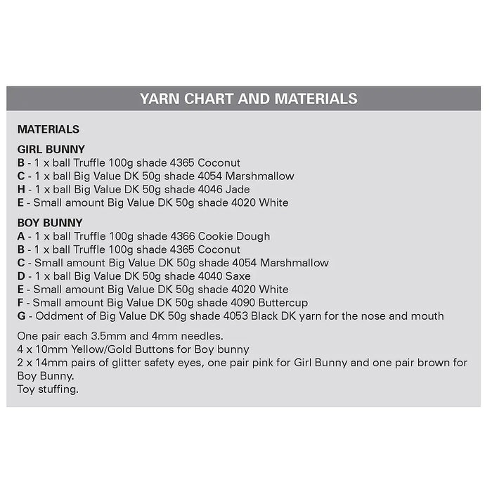 King Cole 9226 Toy Knitting Pattern for Rabbit Toys Knitted in Truffle Yarn