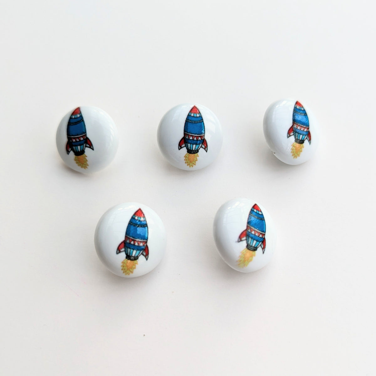 Rocket Baby Buttons - 15mm Plastic Shank (5 Pcs) — Lardedar