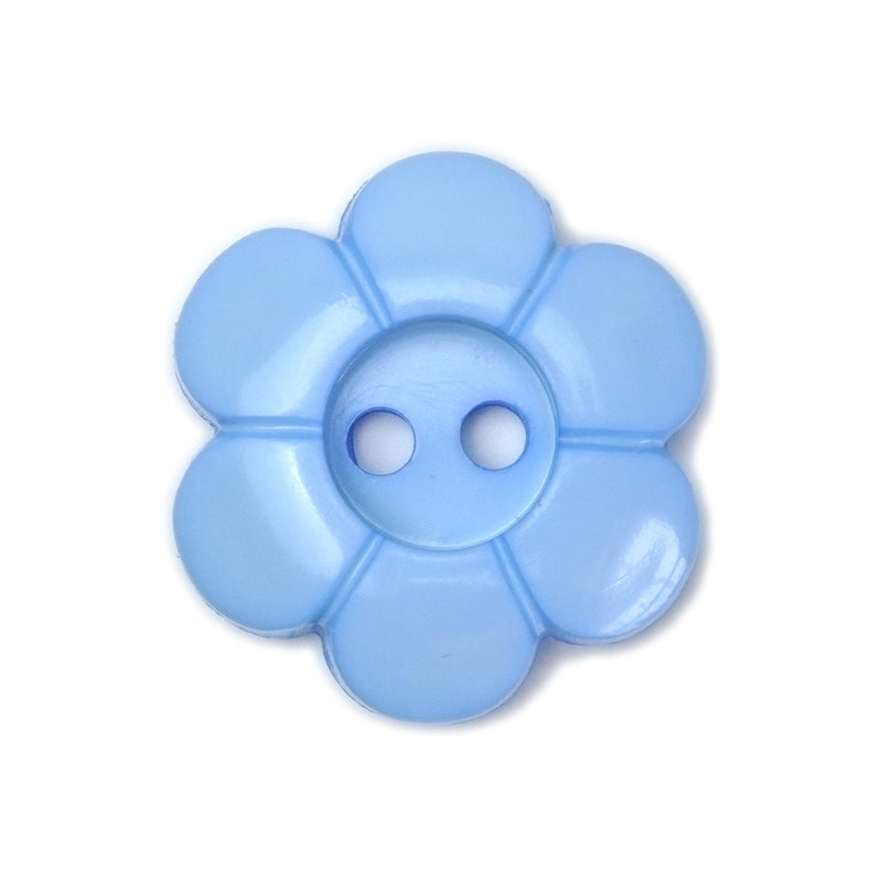 23mm Large Light Blue Daisy Flower Buttons (5 Pcs)