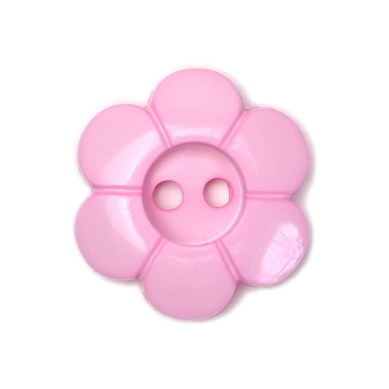 23mm Large Light Pink Daisy Flower Buttons (5 Pcs)