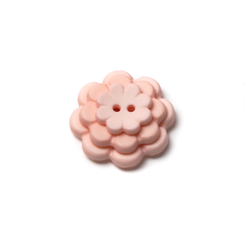 Peach Matte Flower Buttons (5 Pcs) - 15mm 23mm or 28mm