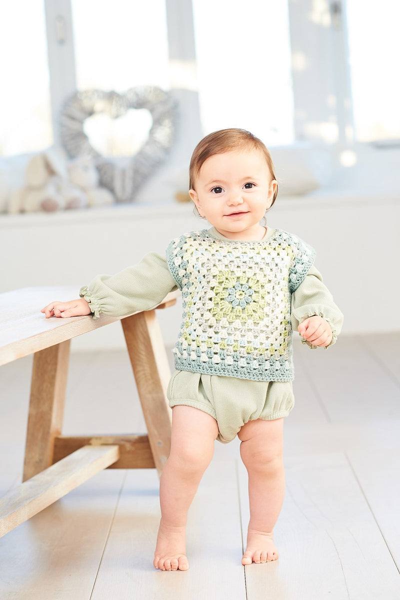 Stylecraft 10065 CROCHET Pattern - DK Tops & Blankets (0-5yrs)