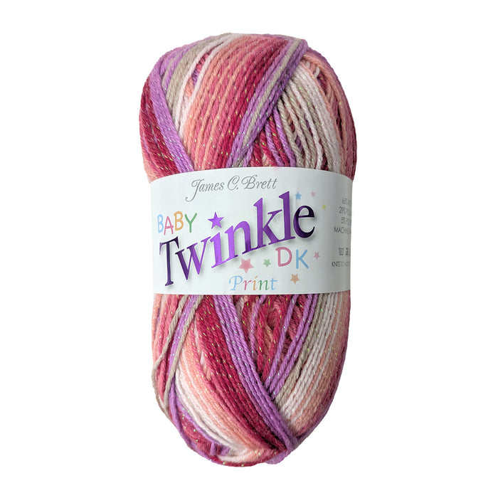James C Brett Baby Twinkle Print DK Yarn - Redcurrant Jelly BTP41 - 100g Ball
