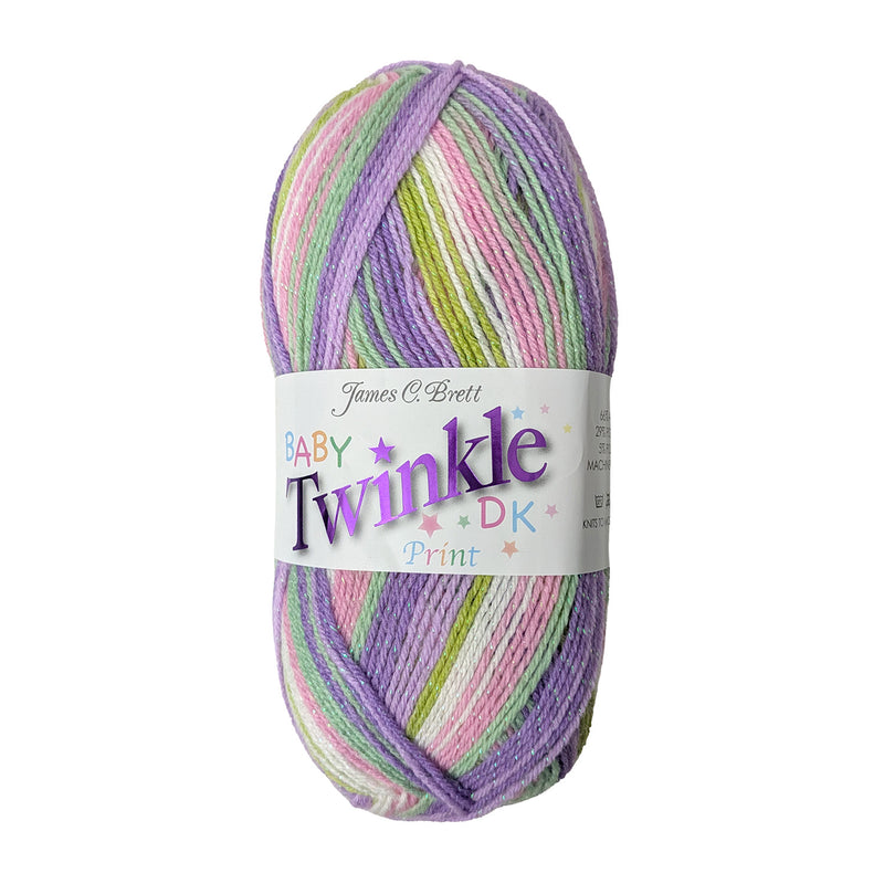 James C Brett Baby Twinkle Print DK Yarn - Fruit & Nut BTP42 - 100g Ball