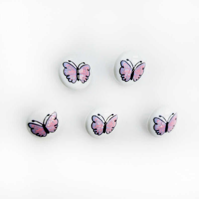 Butterfly Baby Buttons - 15mm Plastic Shank (5 Pcs)