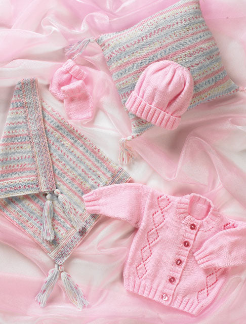 James C Brett JB004 Double Knitting Pattern - Baby DK Pram Set (12-22 in)