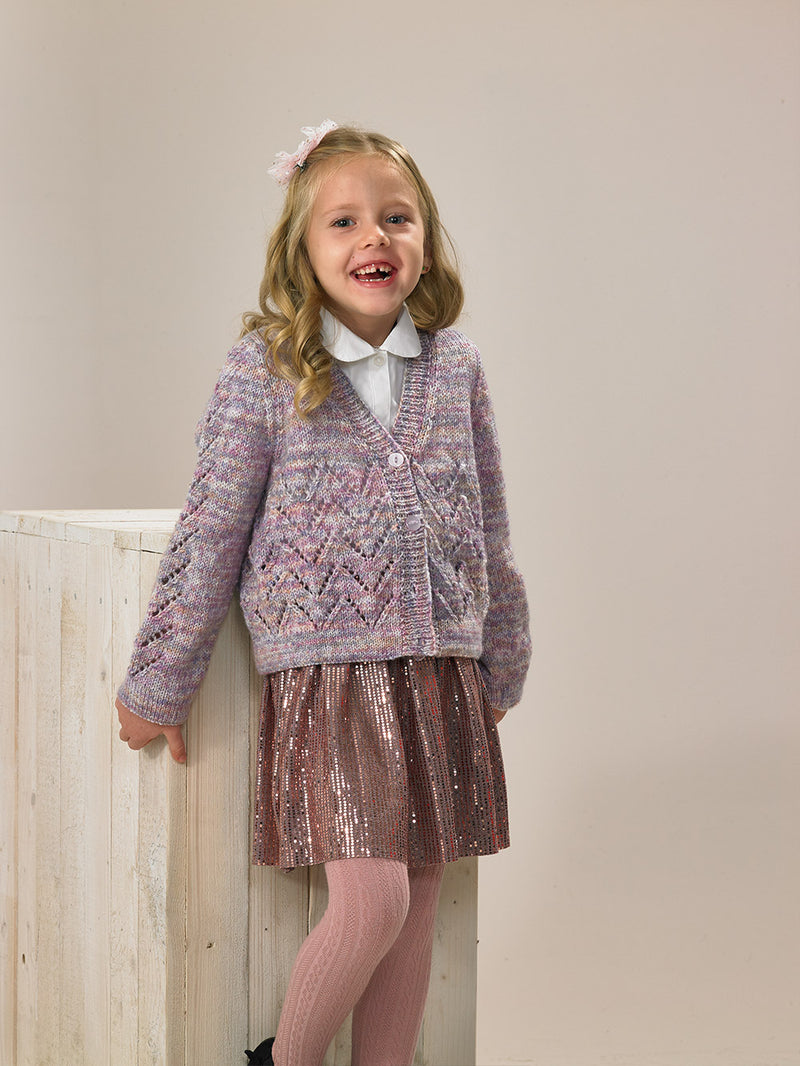 James C Brett JB775 Double Knitting Pattern - DK Childrens Cardigan (20-28in) (Discontinued)