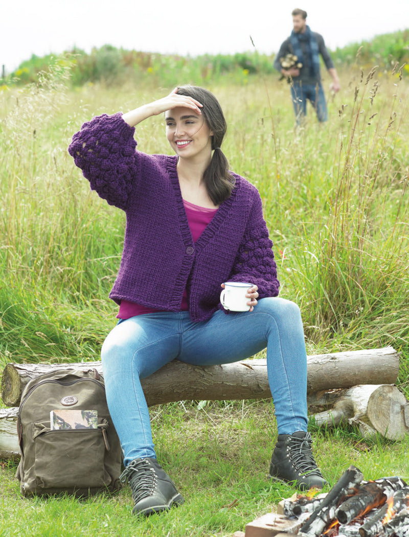 James C Brett JB780 Super Chunky Pattern - Ladies Cardigan (Discontinued)