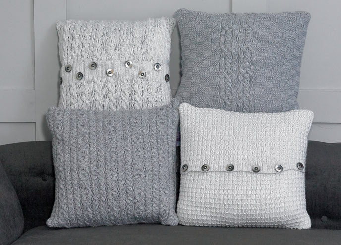 James C Brett JB790 - Double Knitting Pattern - Cushion Covers (Intermediate Knit) (Discontinued)
