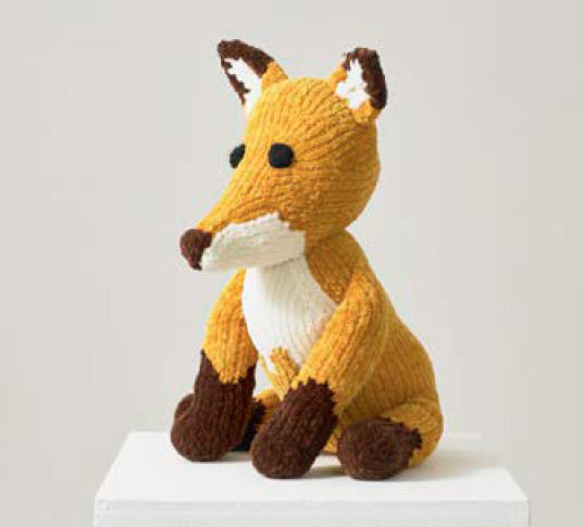 James C Brett JB808 Toy Knitting Pattern -  Flutterby Chunky Fox Pattern (Intermediate Knit)