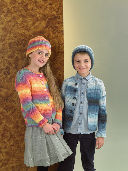 James C Brett JB845 Double Knitting Pattern for Children's Cardigan & Hat (22-30in)