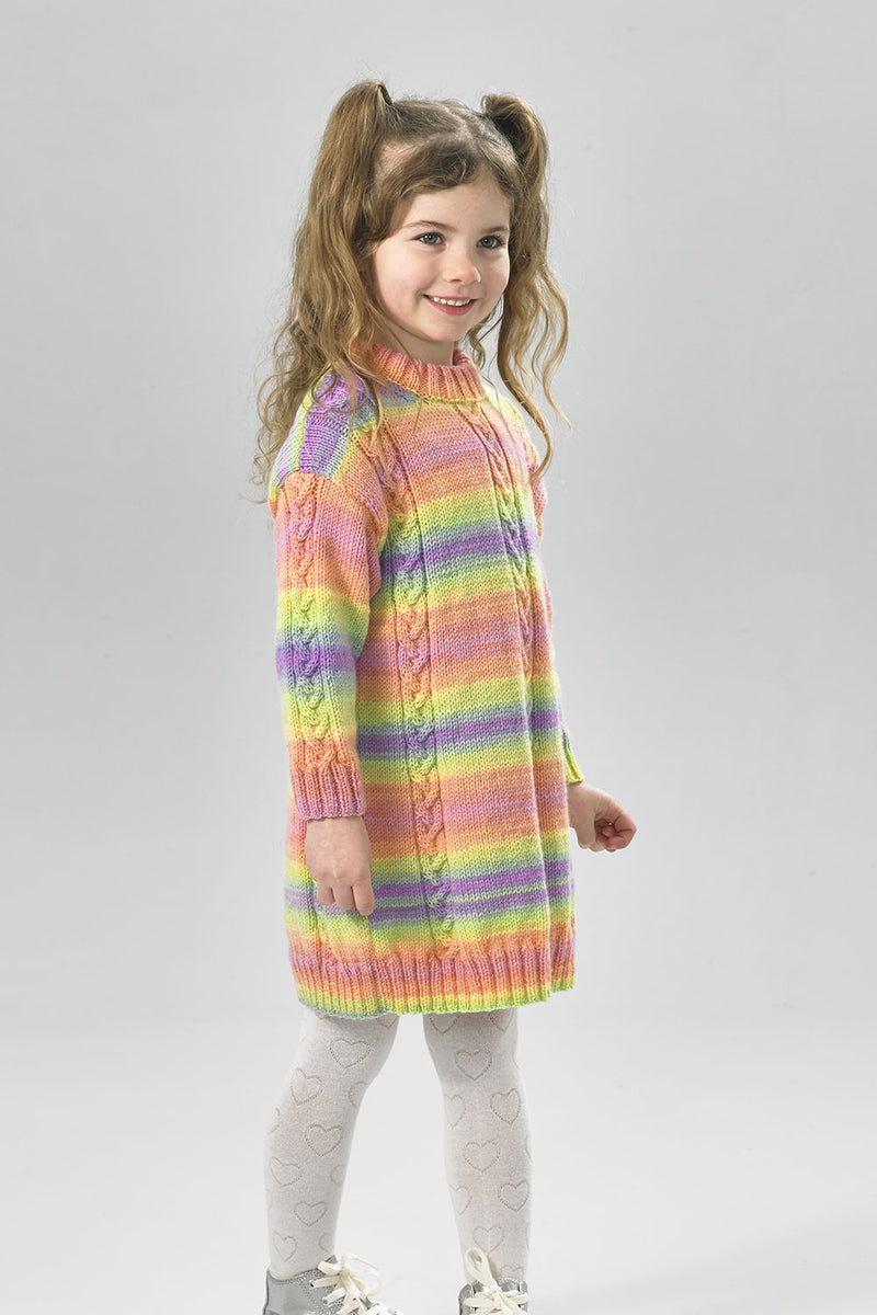 James C Brett Double Knitting Pattern JB902 - Children's Dress (22-30in)