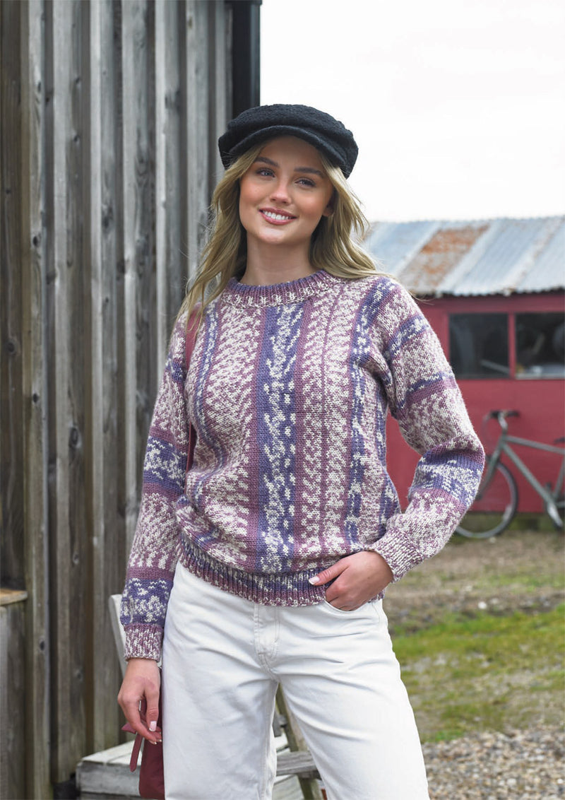 James C Brett JB914 Aran Knitting Pattern - Ladies Sweater - Intermediate Knit (32-50in)
