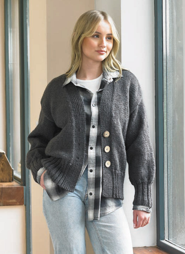 James C Brett JB915 Aran Knitting Pattern - Ladies Cardigan - Intermediate Knit (32-50in)