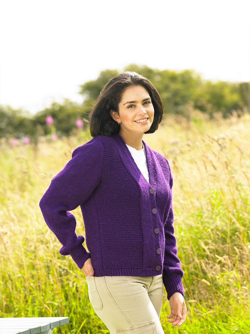 James C Brett JB929 Aran Knitting Pattern for Ladies Cardigan (Intermediate Knit)
