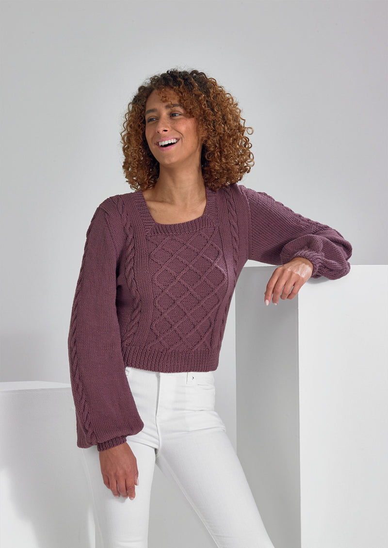 James C Brett JB943 Double Knitting Pattern - Cotton DK Ladies Sweater & Vest