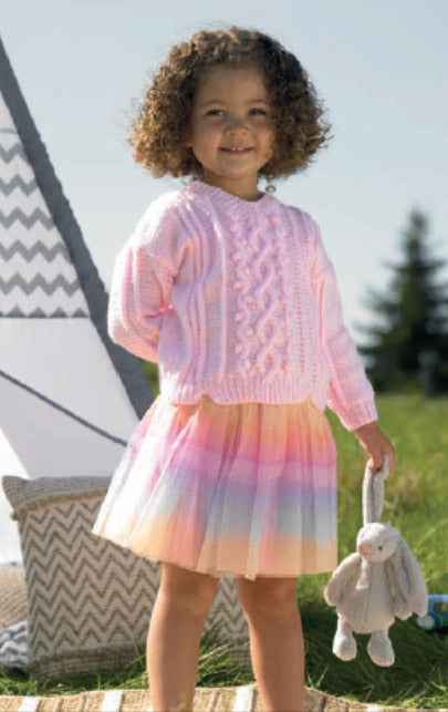 James C Brett JB970 Double Knitting Pattern - DK Sweater & Slipover for Children (20-28in) Intermediate