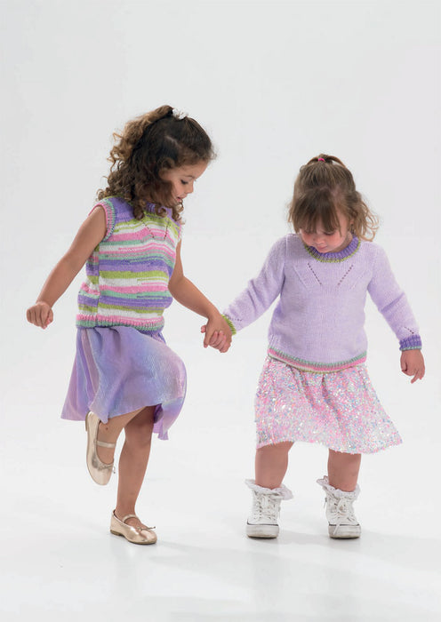 James C Brett DK Knitting Pattern JB982 - Children's Sweater & Slipover - Intermediate Knit (18-26in)