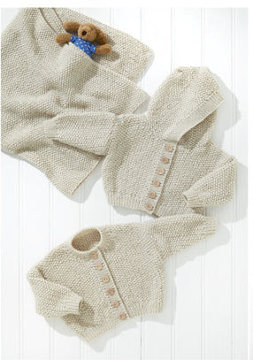 UKHKA 274 Double Knitting Pattern - DK Baby Cardigans & Blanket (16-24in)