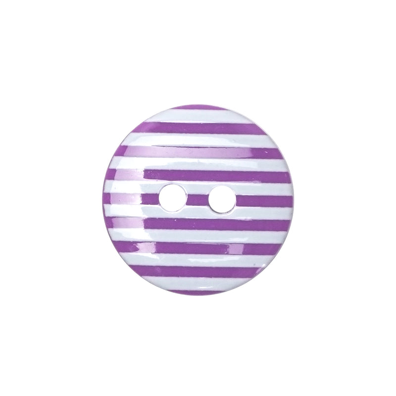 15mm Purple Striped Buttons (10 Pcs)
