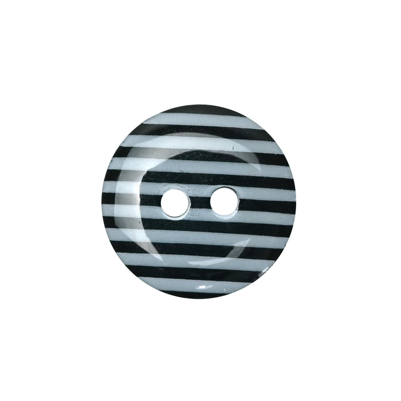 15mm Black Striped Buttons (10 Pcs)
