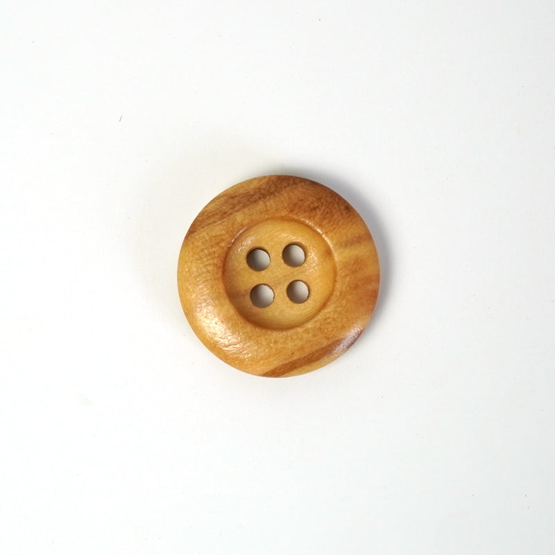 18mm Small Olive 4-Hole Wood Buttons (5 Pcs)