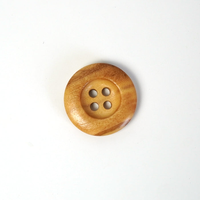 18mm Small Olive 4-Hole Wood Buttons (5 Pcs)