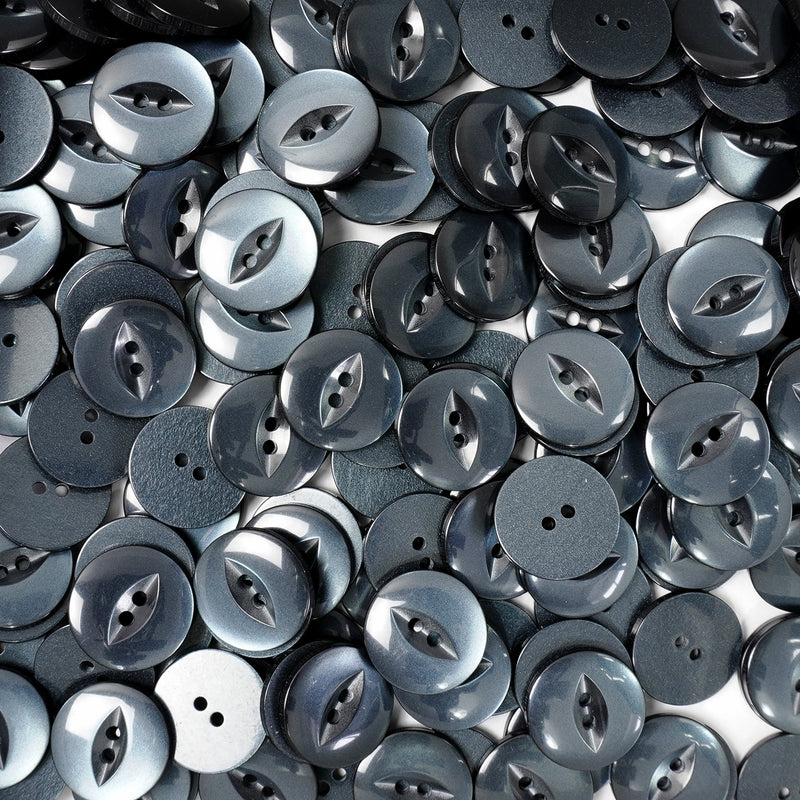 Navy Round Fish Eye Buttons 10pcs. 11mm, 14mm, 16mm or 19mm