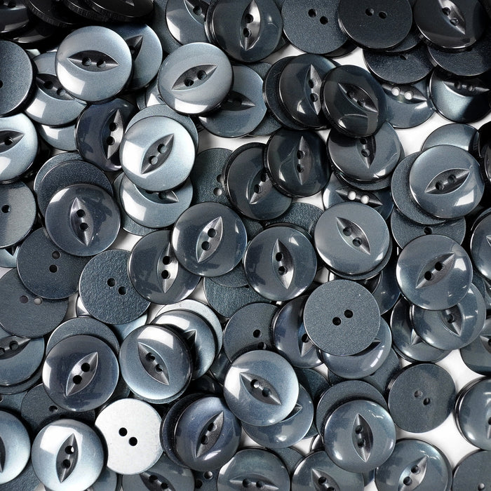 Navy Round Fish Eye Buttons 10pcs. 11mm, 14mm, 16mm or 19mm