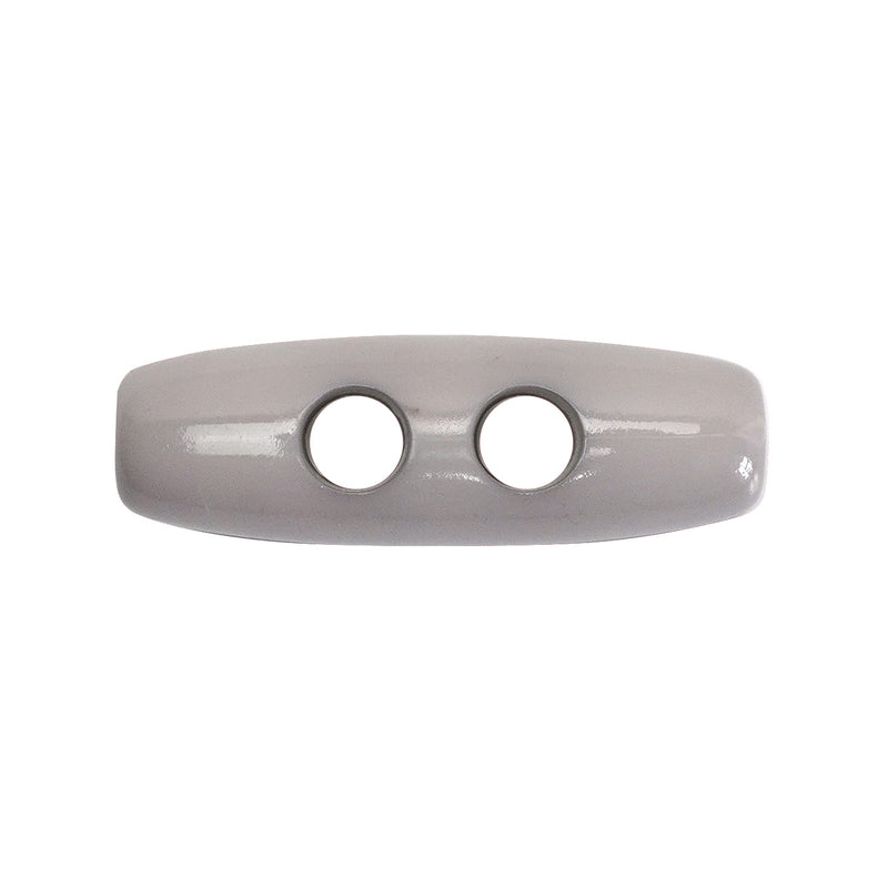 30mm Pale Grey Gloss Finish Toggle Buttons 10 Pcs