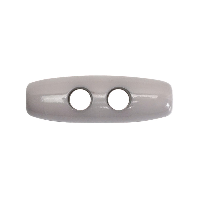 30mm Pale Grey Gloss Finish Toggle Buttons 10 Pcs
