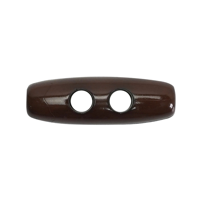 30mm Dark Chocolate Gloss Finish Toggle Buttons 10 Pcs