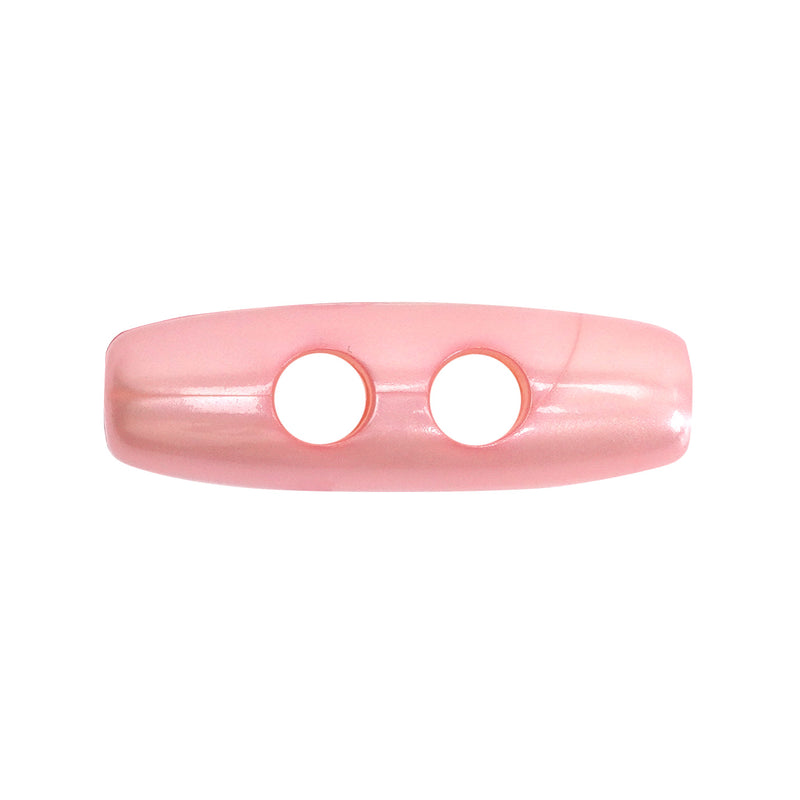 30mm Pale Pink Pearl Effect Toggle Buttons 10 Pcs