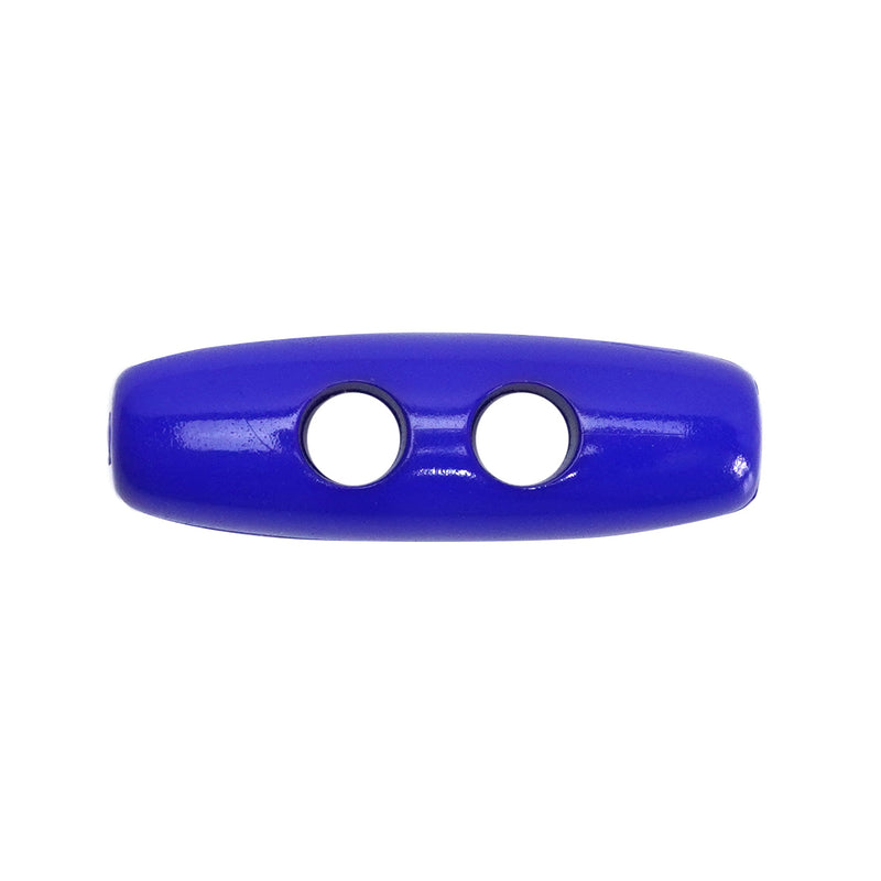30mm Royal Blue Gloss Finish Toggle Buttons 10 Pcs