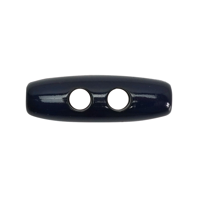 30mm Navy Blue Gloss Finish Toggle Buttons 10 Pcs