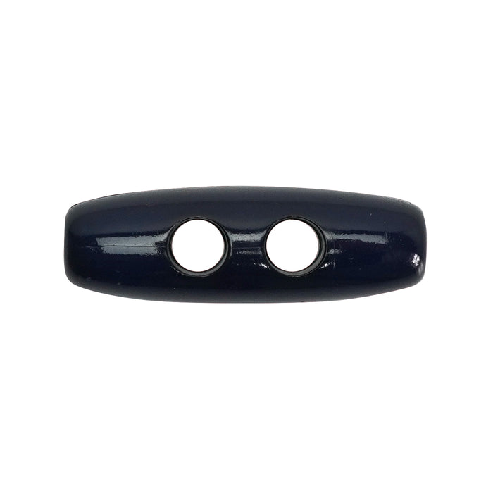 30mm Navy Blue Gloss Finish Toggle Buttons 10 Pcs