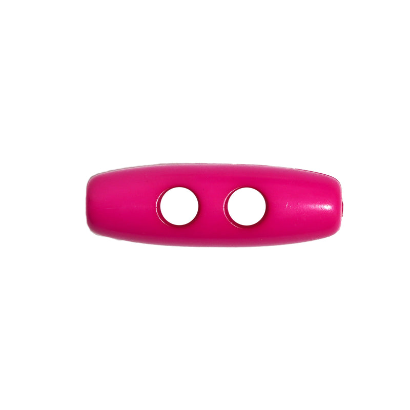 30mm Cerise Pink Gloss Finish Toggle Buttons 10 Pcs