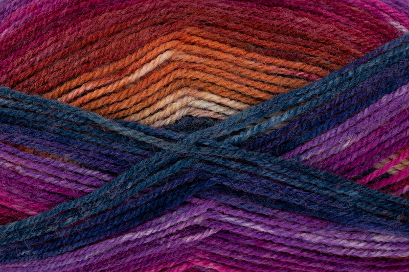 King Cole Bramble DK Yarn in 4485 - Raspberry - 100g Ball of Self Striping Wool