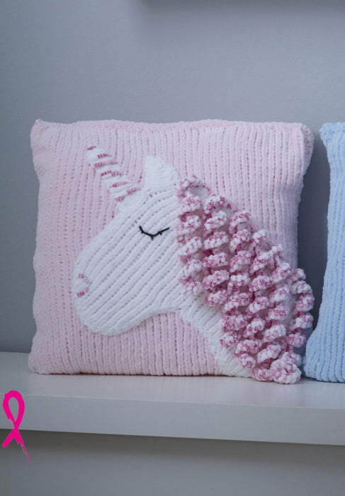 King Cole 9087 Chunky Knitting Pattern - Unicorn Toy & Cushion Knitted in Yummy