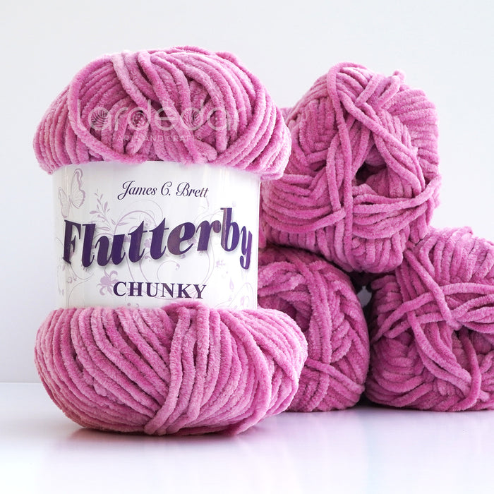 James C Brett Flutterby Chunky - B19 Antique - 100g Chenille Plush