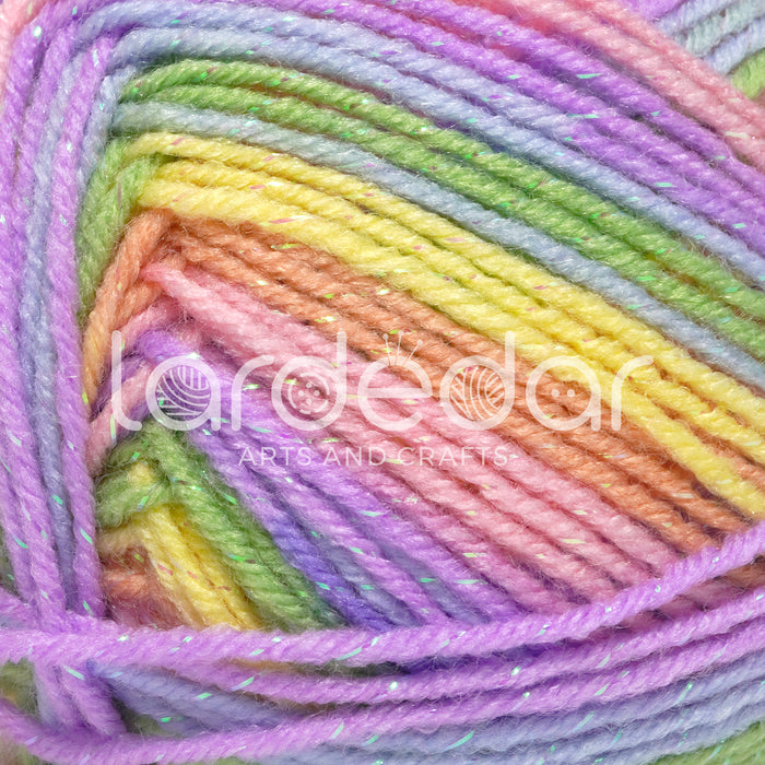 James C Brett Baby Twinkle Print DK Yarn Wool - BTP22 Multicoloured - 100g Ball