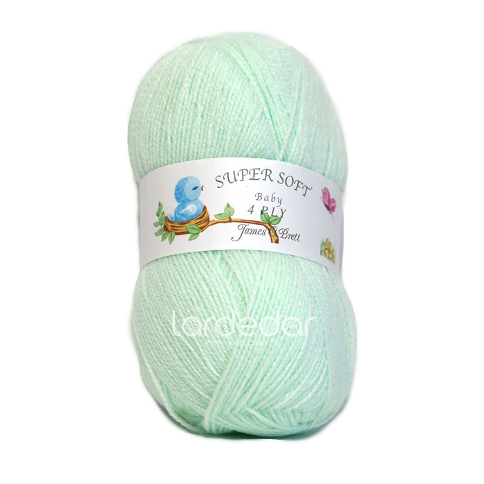 James C Brett Baby 4Ply Wool Yarn - BY1 Mint -100g