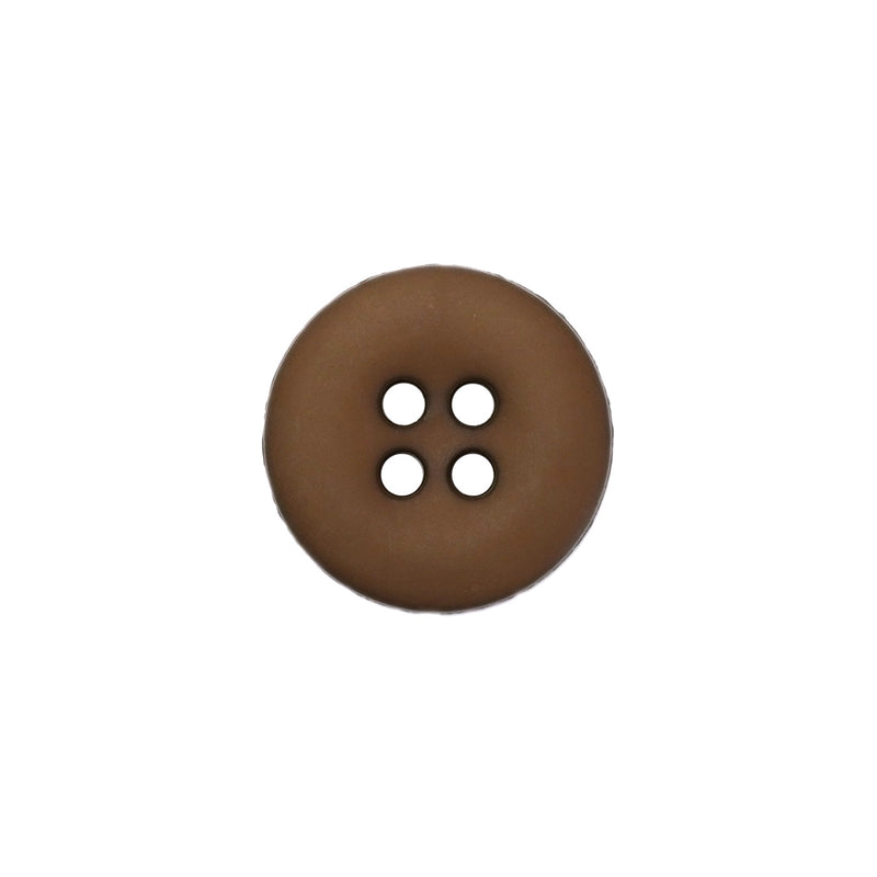 15mm Brown Matte Round Edged Buttons (5 Pcs)