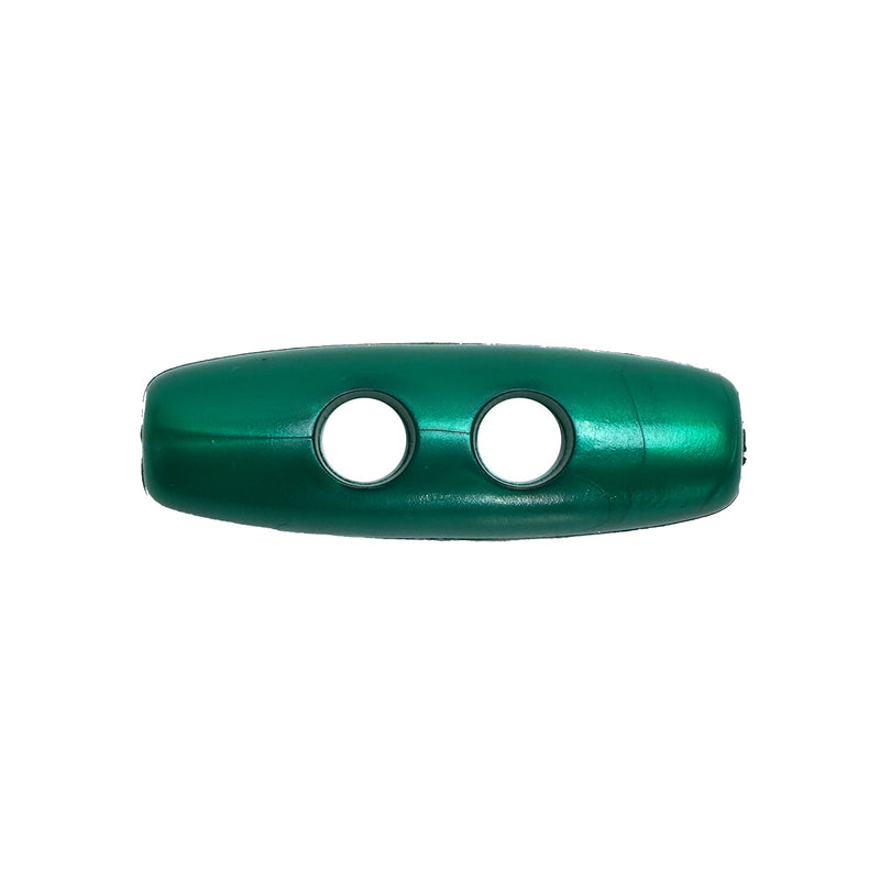 30mm Emerald Green Pearl Effect Toggle Buttons 10 Pcs