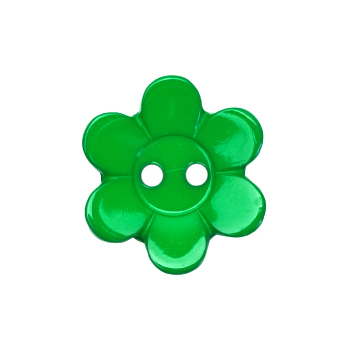 Green Daisy Buttons (5 Pcs) - 13mm, 15mm or 18mm
